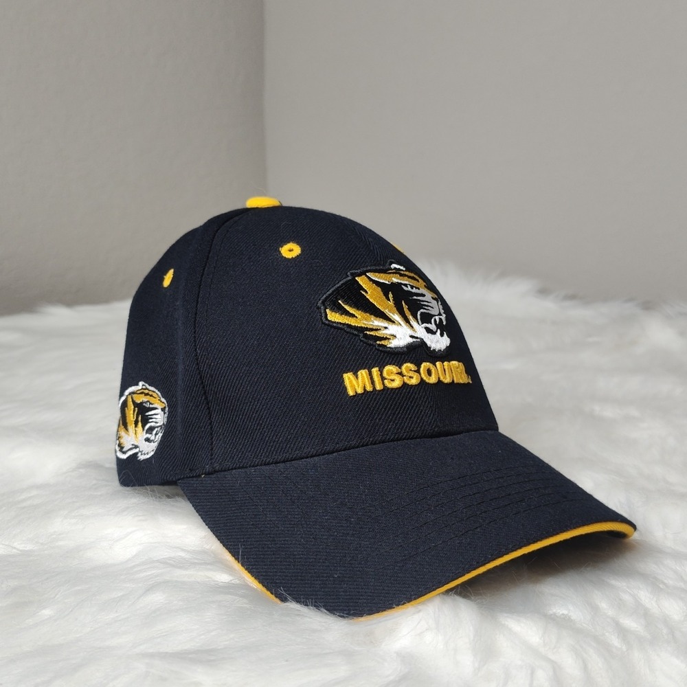 Mizzou Missouri Tigers Hat Men OS Black Strapback Cap NCAA‎ Collegiate Football